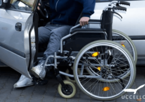 Wheelchair User getting into car